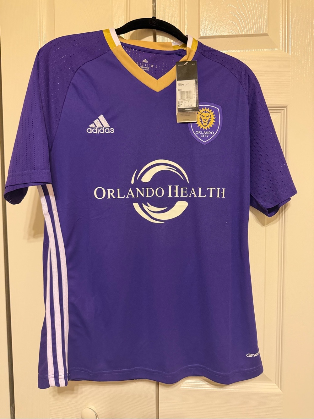 adidas Purple Orlando City Kaka Soccer Jersey with Gold Trim Size S
